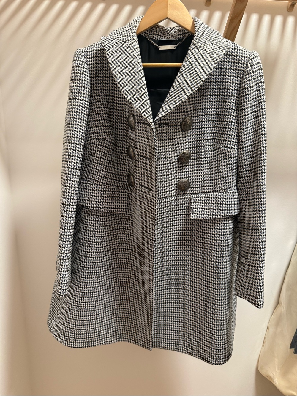 Alexander Mcqueen Houndstooth Double-Breasted Coat. Size 42 US size 8 - Picture 4 of 11